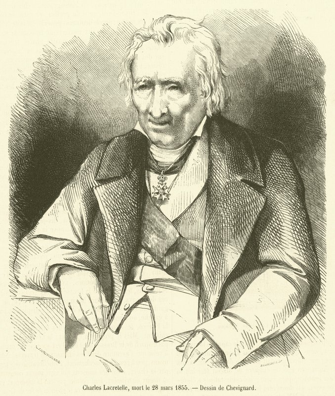 Charles Lacretelle, falecido em 28 de Março de 1855 (gravura) de French School