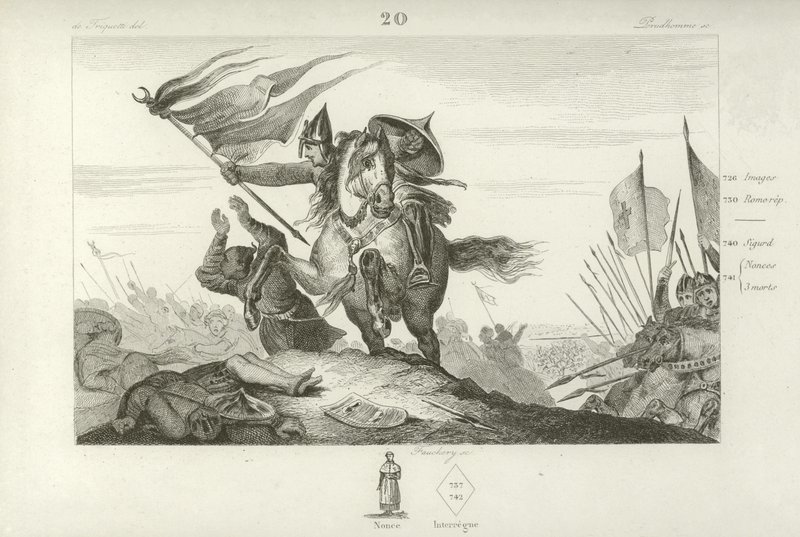Charles Martel na Batalha de Tours, 732 de French School