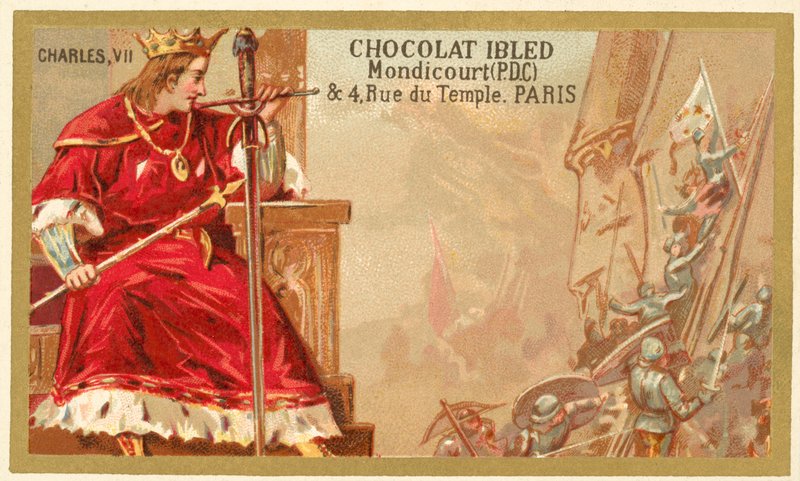 Carlos VII da França (chromolitho) de French School