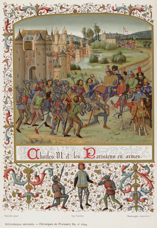 Carlos VI e os parisienses de armas de French School