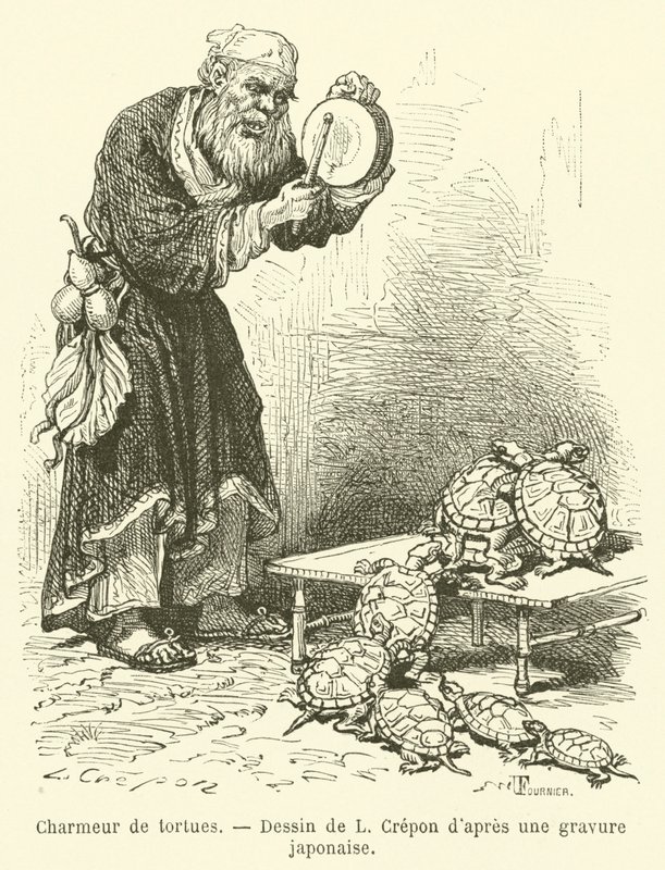Encantador de tartarugas (gravura) de French School