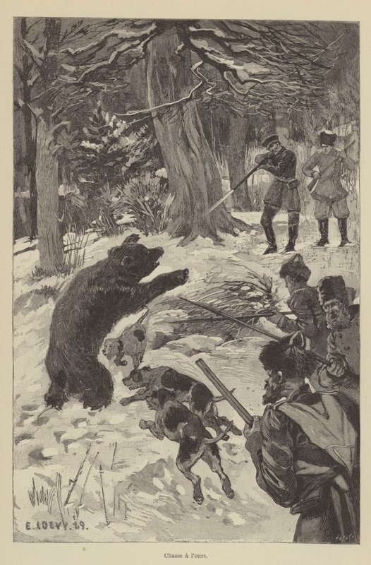 Caça ao urso (gravura) de French School