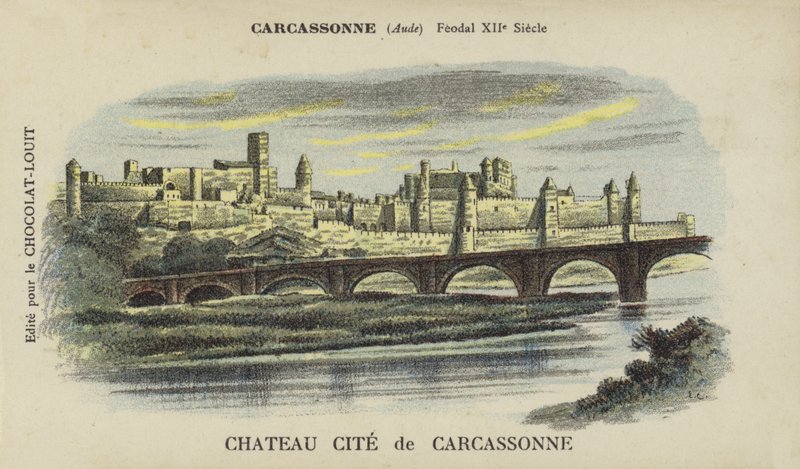 Chateau Cite Carcassonne, Carcassonne, Aude de French School