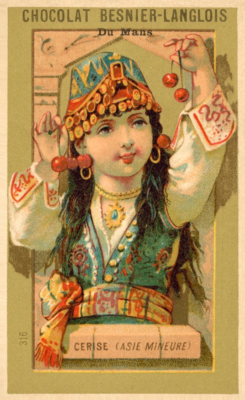 Cerejas da Ásia Menor (chromolitho) de French School