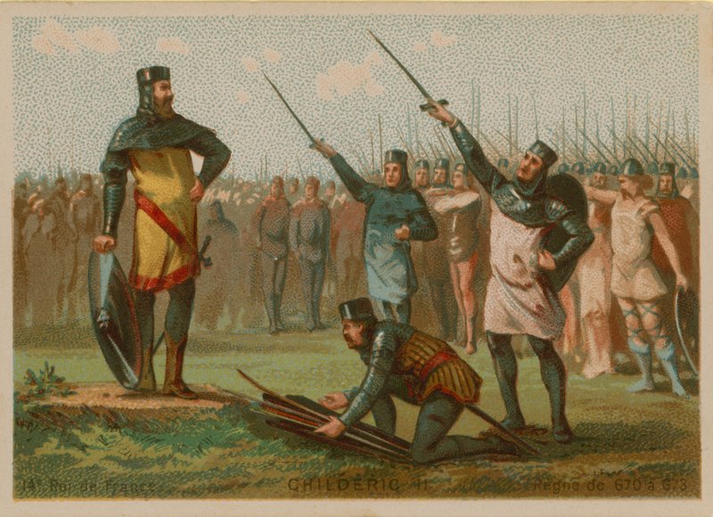 Childerico II, rei da França (c 653-675) de French School