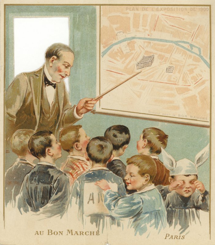 Crianças sendo ensinadas em sala de aula de French School