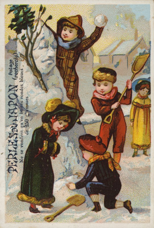 Crianças, predios, boneco neve, contas, japão de French School