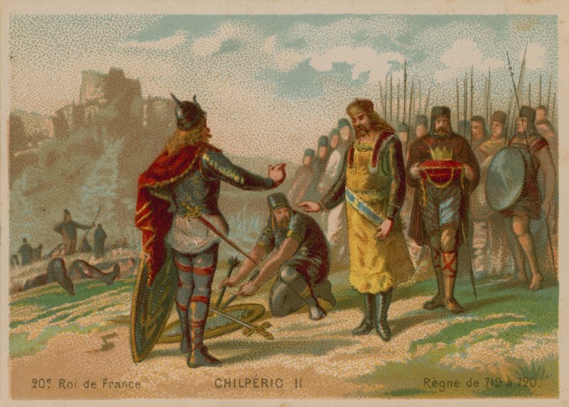 Chilperic II, rei da França (c 672-721) de French School