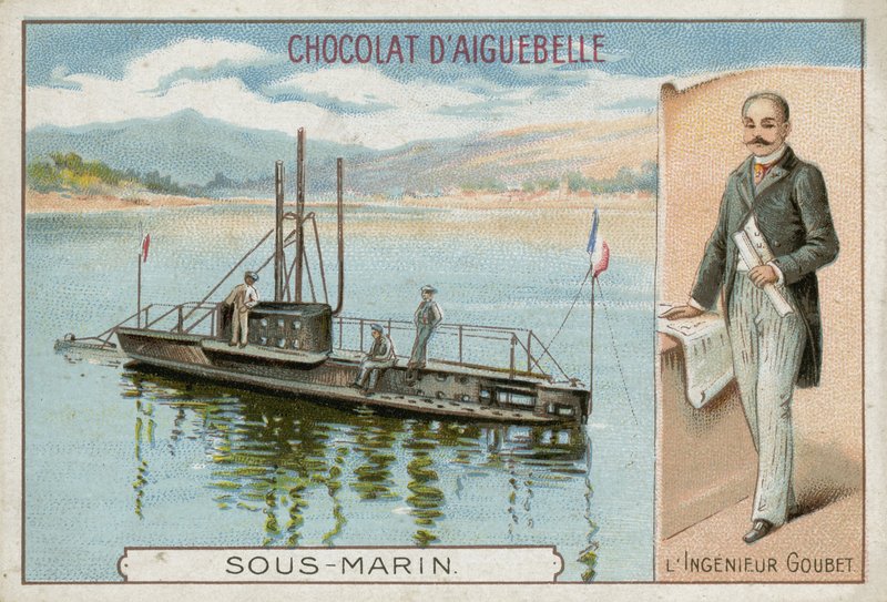 Chocolat dAiguebelle trade card de French School