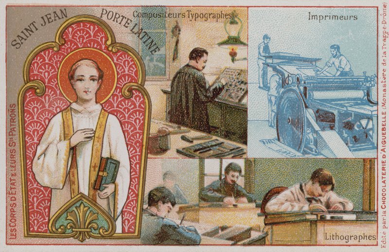 Cartão comercial Chocolat dAiguebelle, impressão de French School