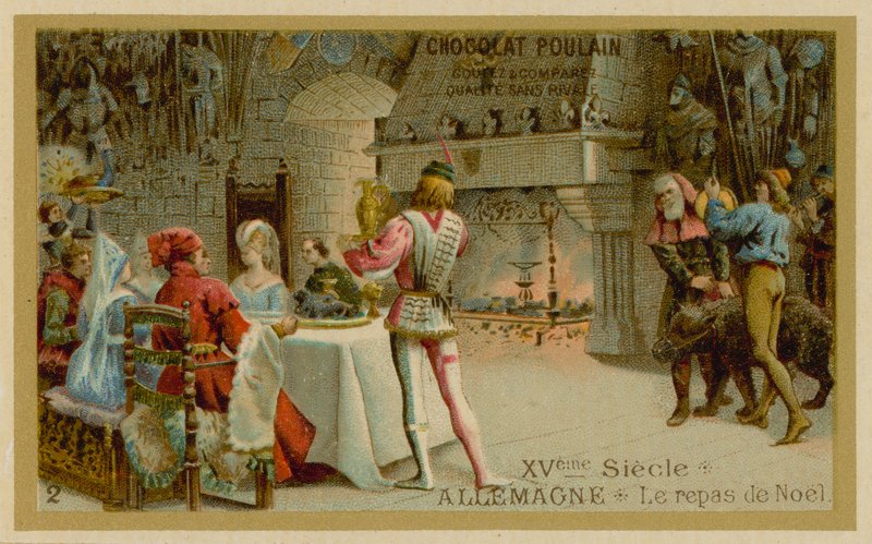 Jantar de Natal na Alemanha do século 15 de French School