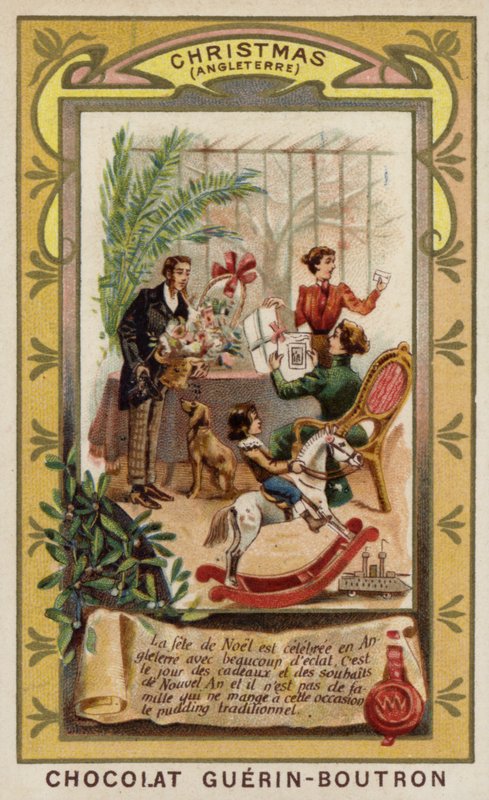 Natal na Inglaterra (chromolitho) de French School