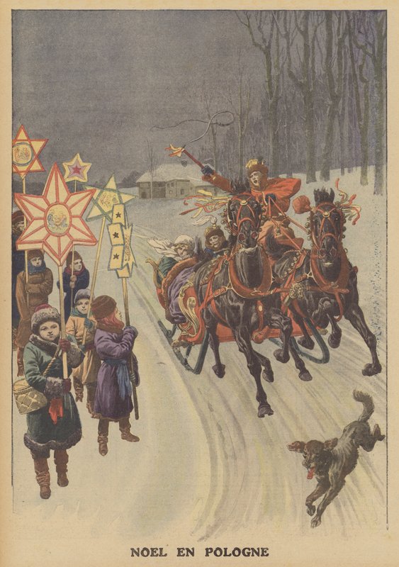 Natal na Polónia (cor litho) de French School