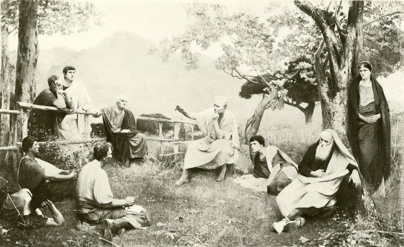 Cícero em Tusculum (gravura) de French School