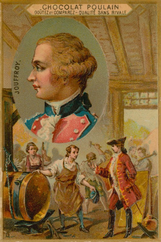 Claude-Francois-Dorothee, marquês de Jouffroy dABbans, inventor francês do século XVIII em barcos a vapor de French School