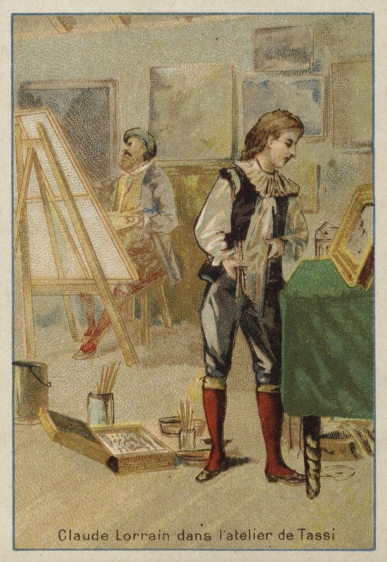 Claude Lorrain, pintor francês, no estúdio de Agostino Tassi, Roma de French School
