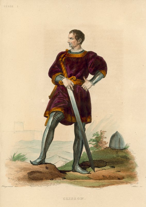 Clisson (gravura colorida) de French School