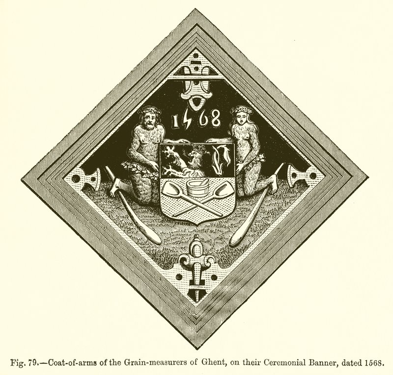 Brasão de armas dos medidores de grãos de Ghent de French School