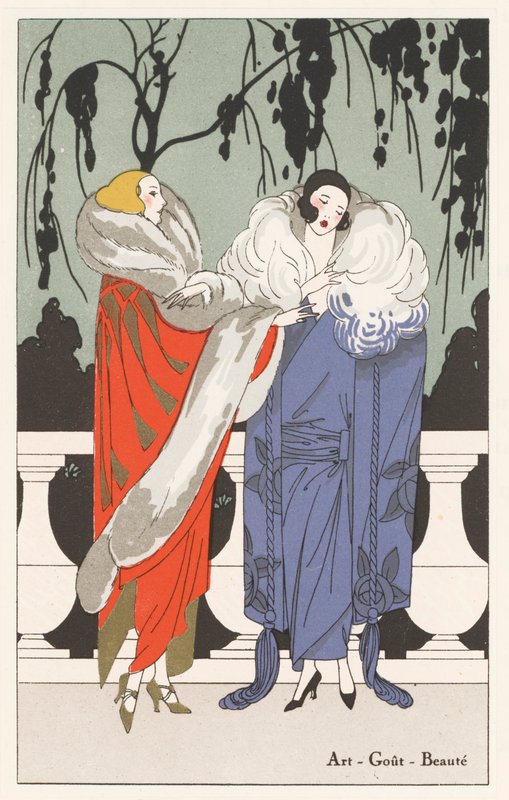 Design de moda de casacos de Edward Molyneux de French School