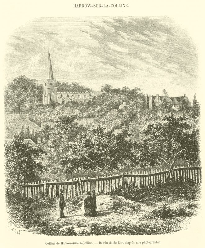 College de Harrow-sur-la-Colline (gravura) de French School