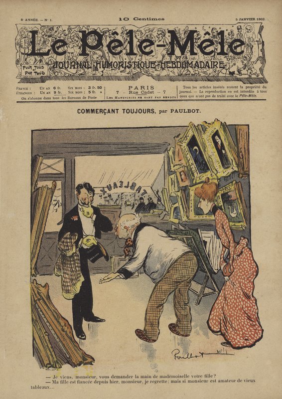 Sempre comercante. Ilustração para Le Pele-Mele de French School