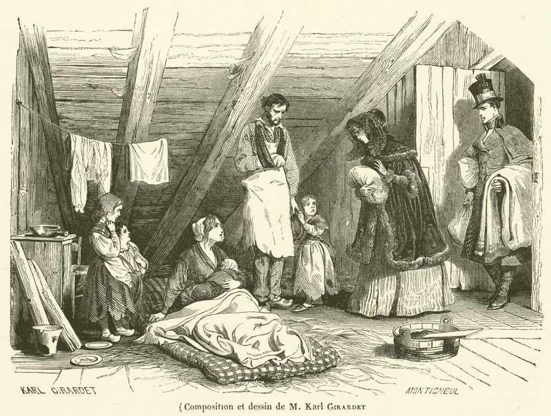 Composição e desenho por M Karl Girardet (gravura) de French School