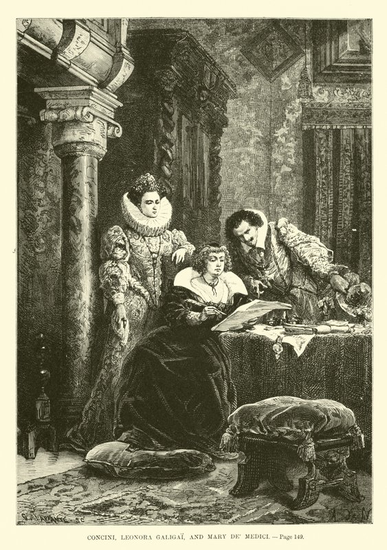 Concini, Leonora Galigai e Mary de Medici de French School