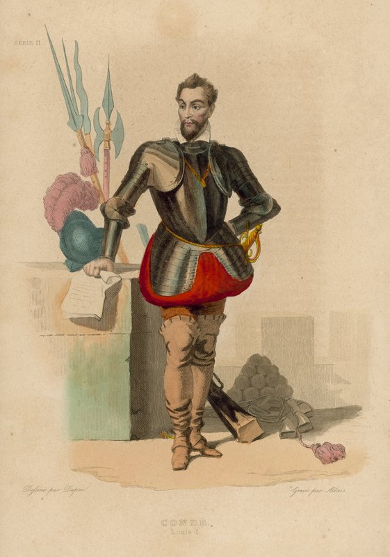 Conde, Louis I (gravura colorida) de French School
