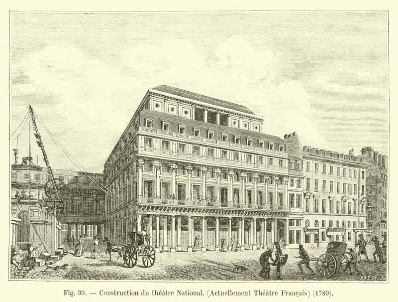Construção do Teatro Nacional, atualmente Teatro Francais, 1789 de French School