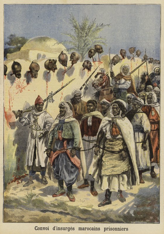 Comboio de insurgentes marroquinos capturados, 1897 de French School