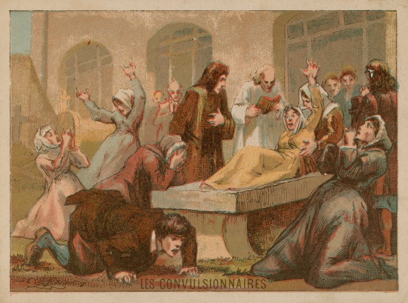 Convulsionários ou místicos religiosos em transe de French School