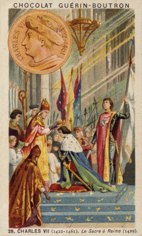 Coroação de Carlos VII de França em Reims de French School