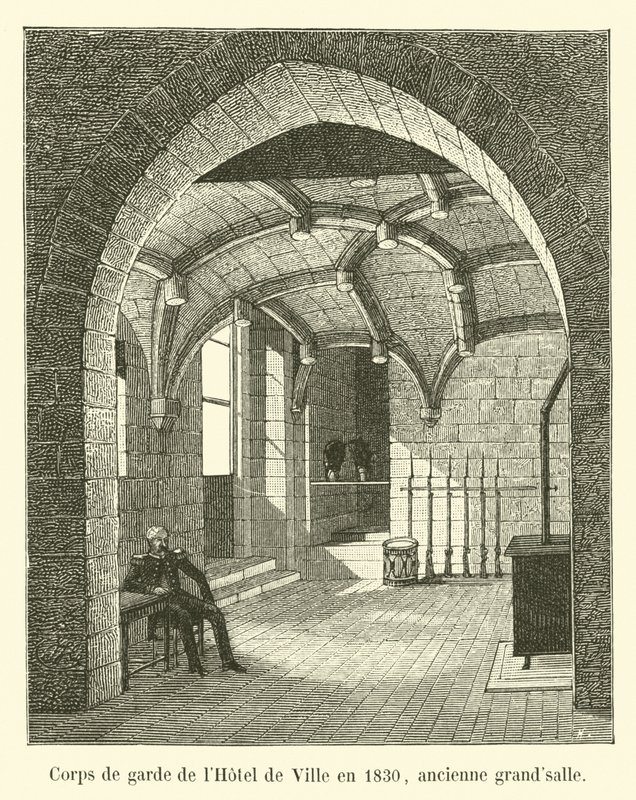 Casa de Guarda do Hotel de Ville em 1830, antigo Grand Hall de French School