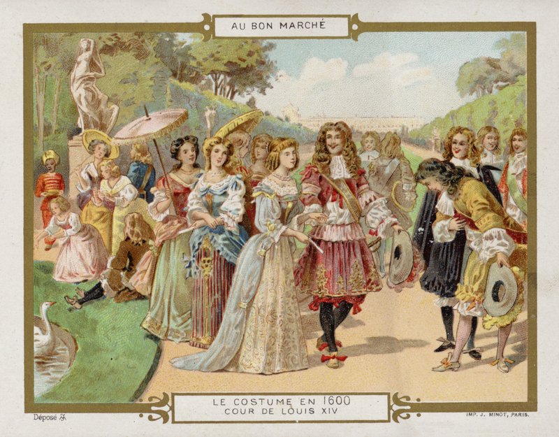 Traje em 1600 - a corte de Louis XIV de French School