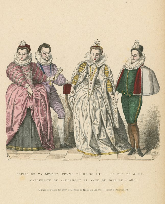 Traje da nobreza francesa, 1581 de French School
