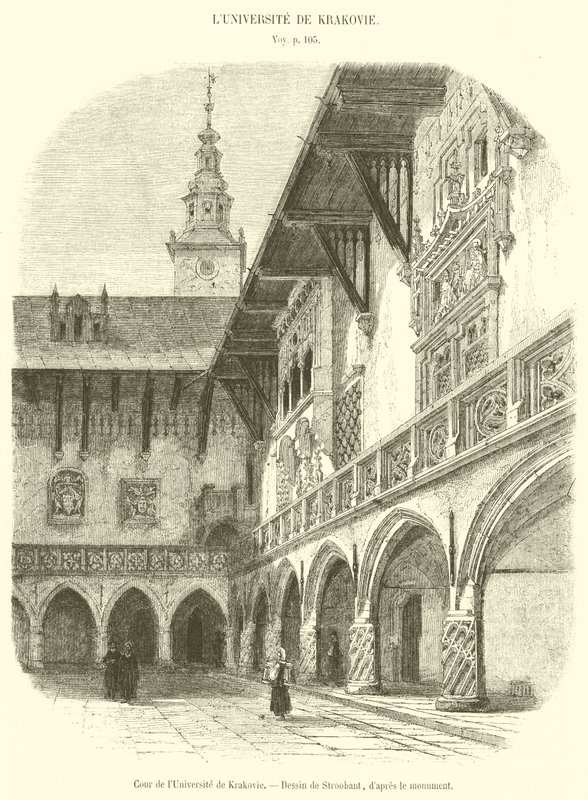 Tribunal da Universidade de Cracóvia (gravura) de French School