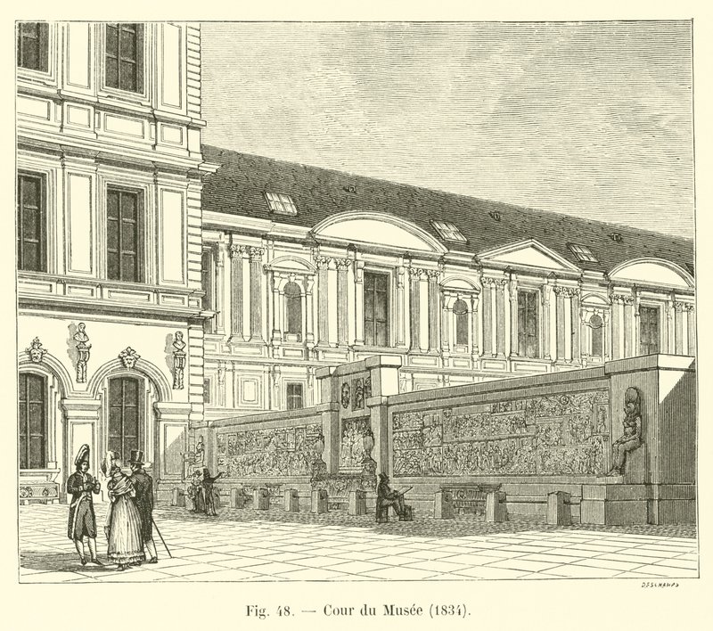 Corte do museu, 1834 de French School