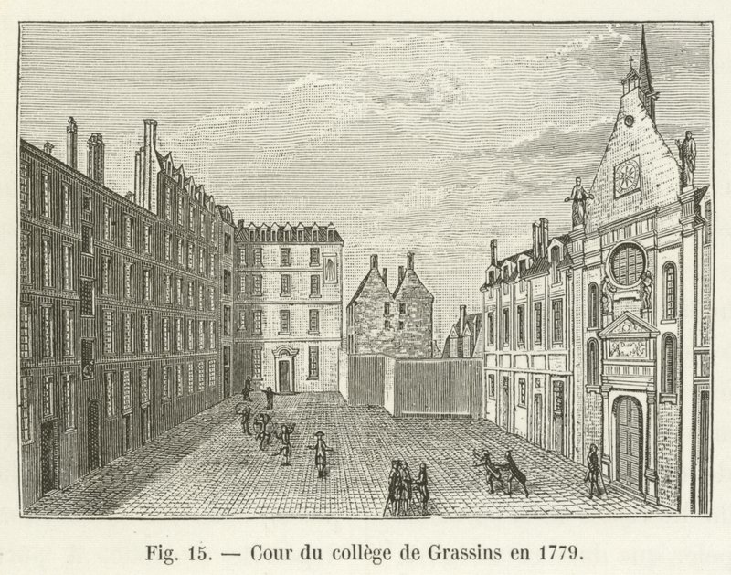 Tribunal da faculdade de Grassins em 1779 de French School
