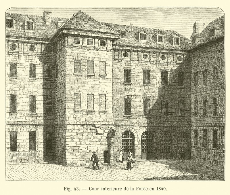 Corte Doméstica da Força em 1840 de French School