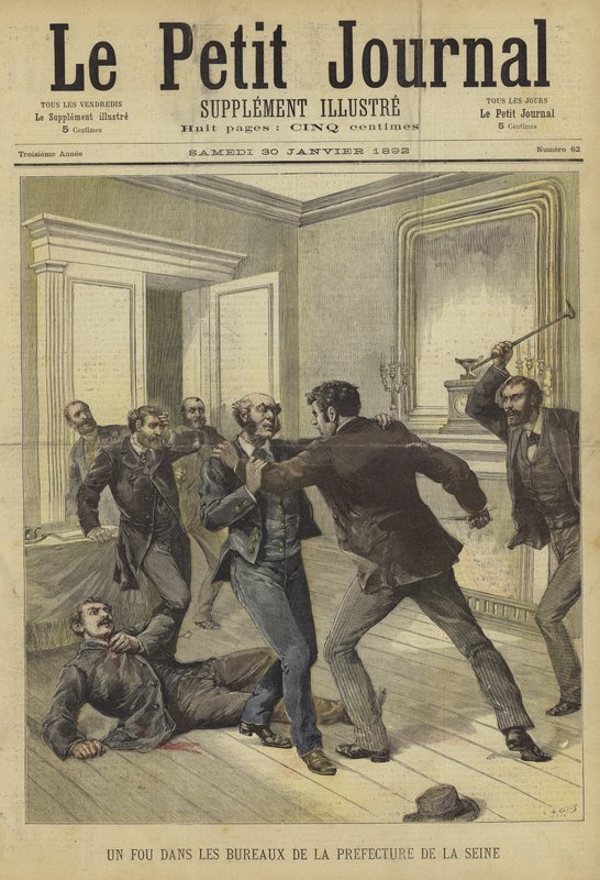 Capa do Le Petit Journal, 30 de janeiro de 1892 de French School