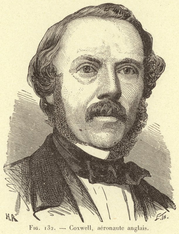 Coxwell, aeronaut inglês (gravura) de French School