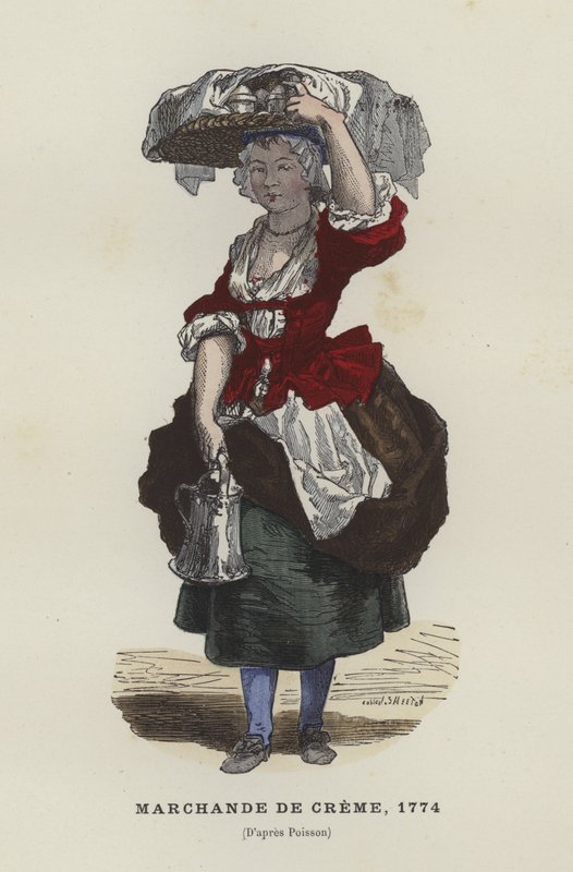 Vendedor de creme, 1744 de French School
