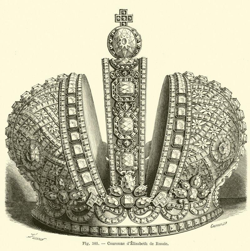 Coroa de Elizabeth da Rússia de French School