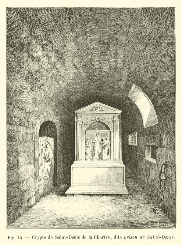 Cripta de Saint-Denis de la Chartre, conhecida como a prisão de Saint-Denis de French School