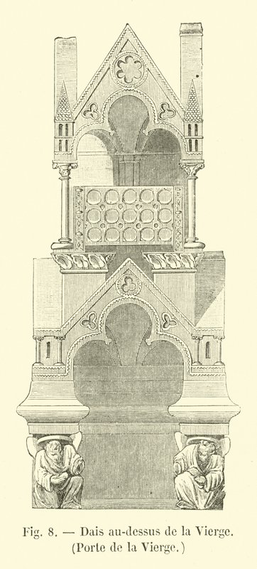 Dossel acima da Virgem, Porta da Virgem de French School