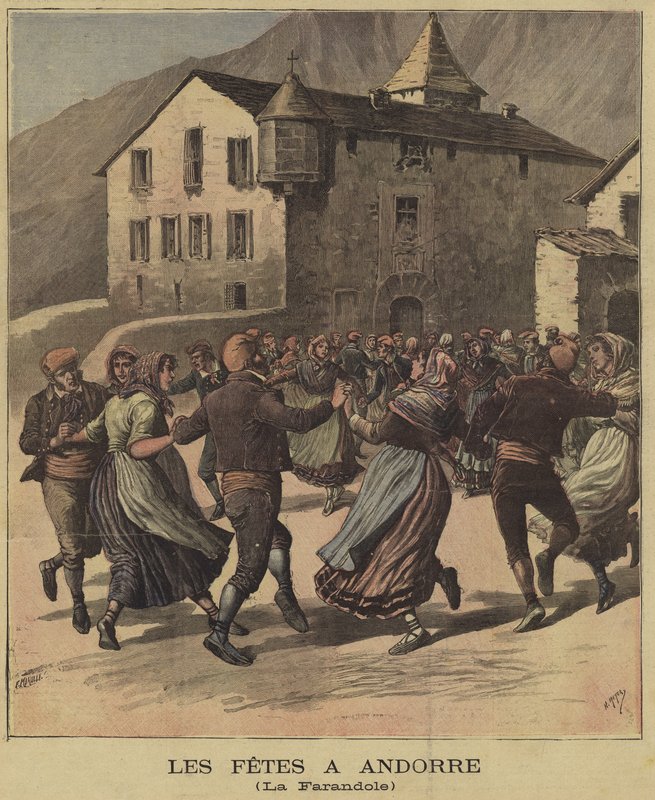 Dançando durante as festividades em Andorra de French School