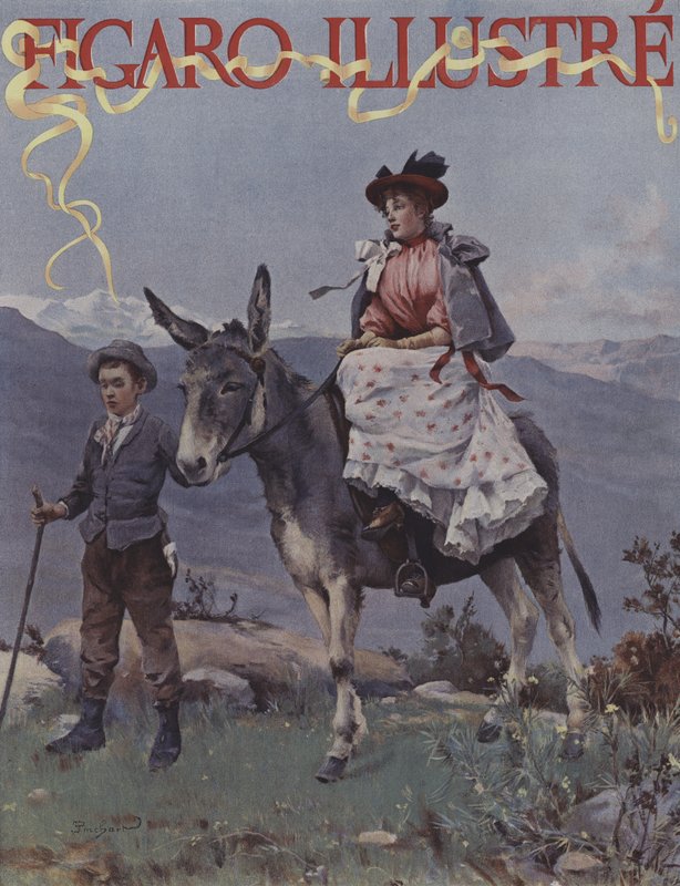 Dans la Montagne (Na Montanha). Capa de Le Figaro Illustre, setembro de 1894 (cor litho) de French School