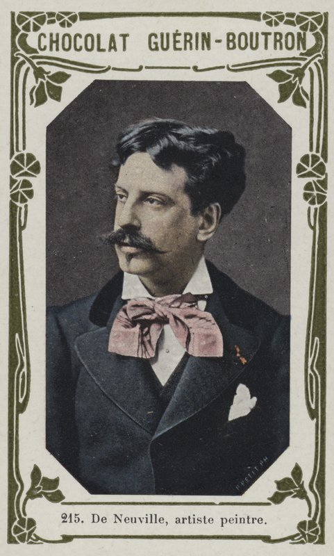 De Neuville, pintor (foto colorida) de French School