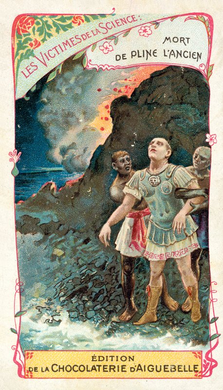 Morte de Plínio, o Velho, na erupção do Vesúvio, 79 de French School