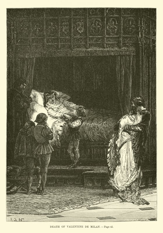Morte de Valentim de Milão de French School
